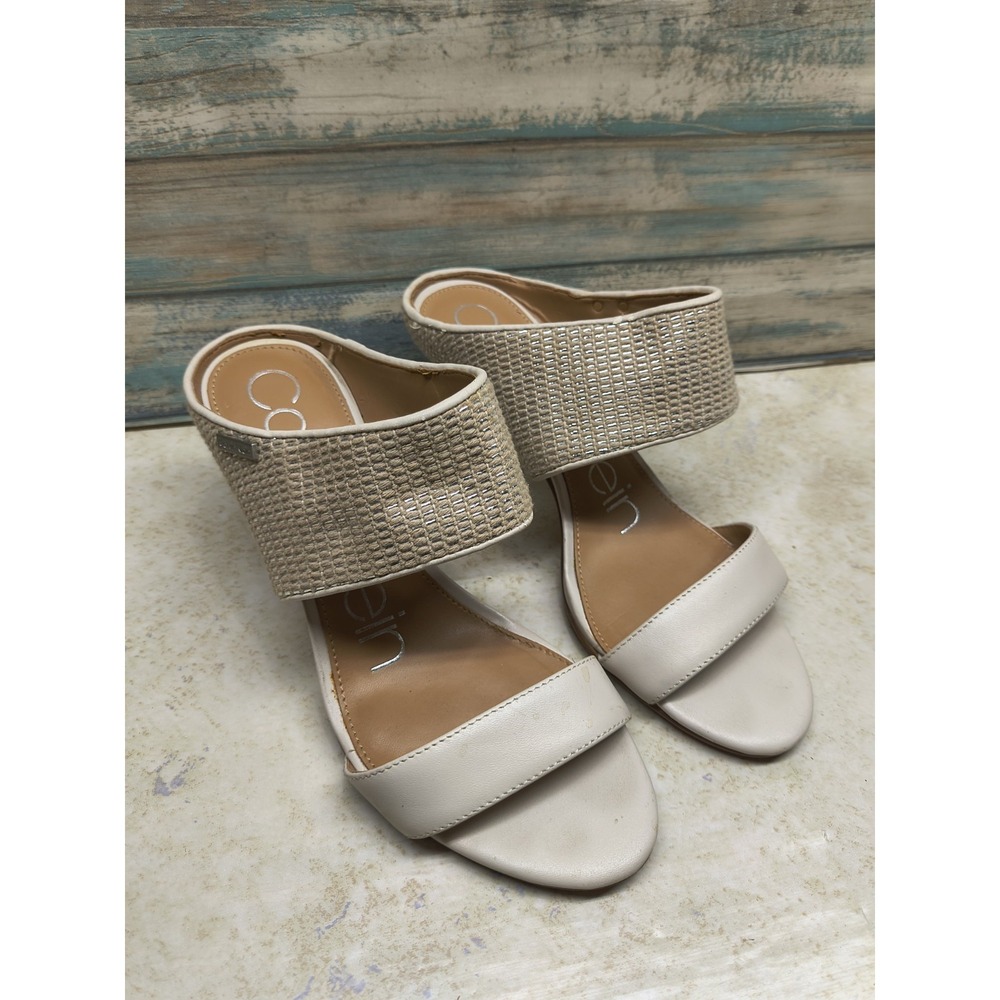 Calvin Klein Cecily Biege Open‎ Toe Size 6
